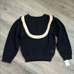 Black and Cream Women's Sweater